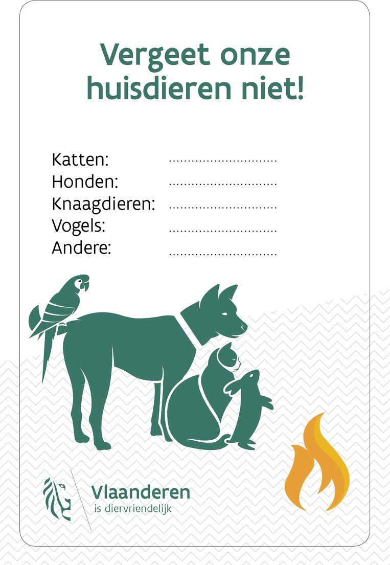Sticker met tekst 'Red onze huisdieren'