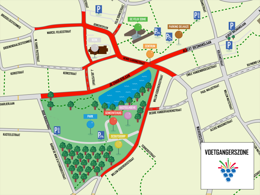 voetgangerszone Druivenfestival 2024