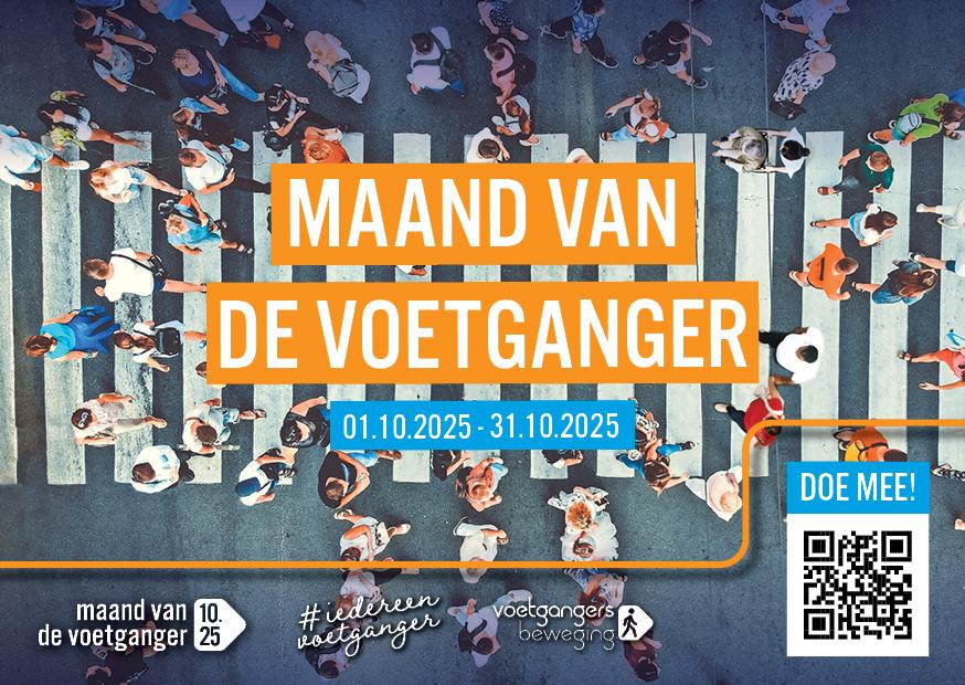 Campagnebeeld Maand van de Voetganger 2025