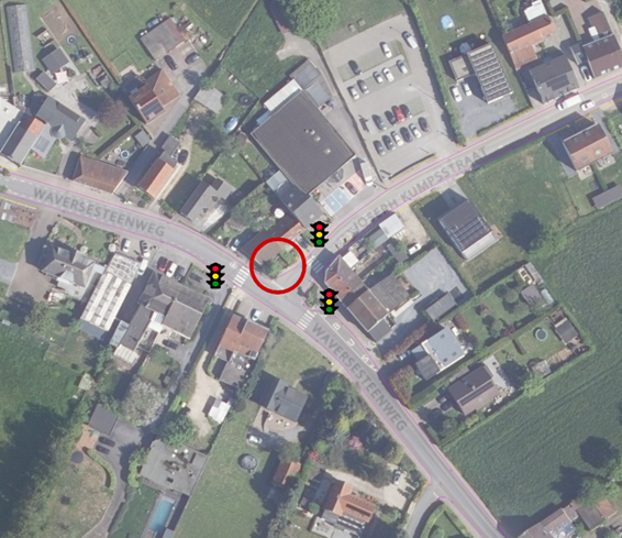 Werken voetpad plan