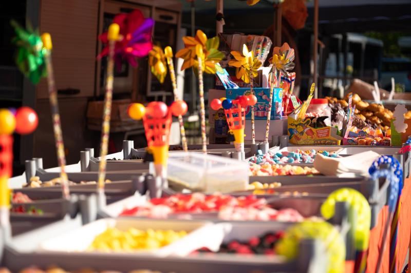 Marktstandje met snoep